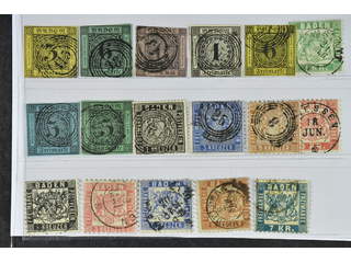 Germany Baden. Used 1851–1868. All different, e.g. Mi 2, 3a, 4-5, 7-10, 15, 17-20, 25. …