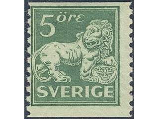 Sweden. Facit 140Acx ★★ , 5 öre bluish green type I vertical perf 9¾ with vm lines. …