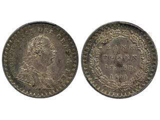 Coins, Great Britain, England. George III, Spink 3771, 1 shilling 6 pence 1811. Darkly …
