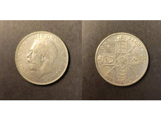 Storbritannien George V (1910-1936) 1 florin 1921, AU/UNC