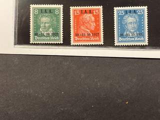 Germany, Reich. Michel 407–09 ★★, 1927 I.A.A. overprint SET (3). 15 pf ★, the others ★★. …