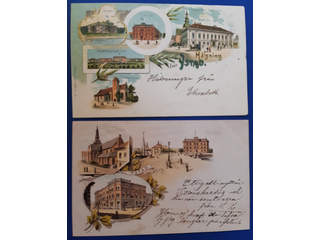 Sweden. Picture postcards, lot GRUSS AUS. M-COUNTY. Ystad. Two different used cards. …