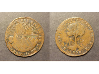 Honduras 8 reales 1858 TFL, VF Ex. Richard Stuart