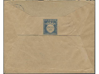 Sweden. Military postal stationary Facit M2v6, Military cover with reply-stamp with …
