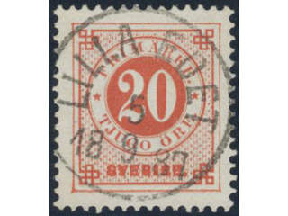 Sweden, Sverige, Sverige, Sverige. Facit 46c used, 20 öre dark orange-red. EXCELLENT …