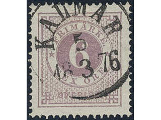 Sweden, Sverige, Sverige, Sverige. Facit 20j used, 6 öre lilac. Superb cancellation …