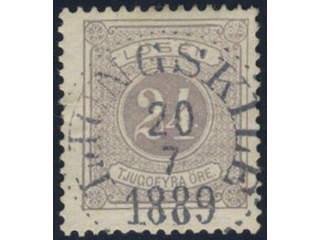 Sweden. Postage due Facit L17a used, 24 öre grey-lilac, perf 13. Superb cancellation …