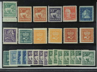 Sweden. ★★ 1920–36. All different, small coilstamps e.g. F 140Ccx, 142Acx, 142Ecxz, …