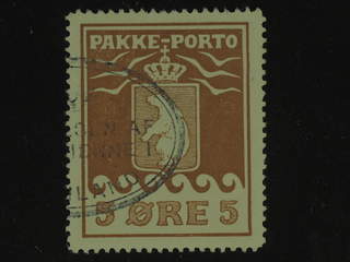 Denmark Greenland. Facit P6 used , 5 øre red brown. Part of oval pmk. Perfect centering.