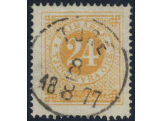 Sweden, Sverige, Sverige, Sverige. Facit 24g used, 24 öre dull orange-dull yellowish …