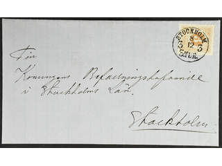 Sweden. Facit 17 cover , 3 öre on very beautiful local cover cancelled STOCKHOLM 3.TUR …