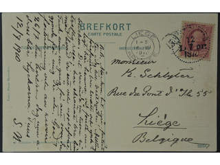 Sweden. Facit 54 cover , 10 öre on postcard sent from KRISTIANSTAD LBR 12.7.1910 to …
