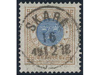 Sweden, Sverige, Sverige, Sverige. Facit 38a used, 1 Krona orange-brown/blue. EXCELLENT …