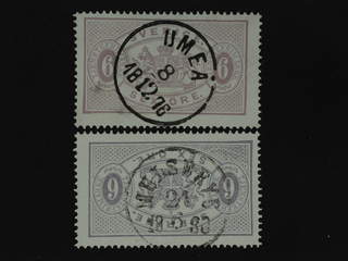 Sweden. Official Facit Tj4 used , 6 öre violet, perf 14. Two beautiful copies cancelled …