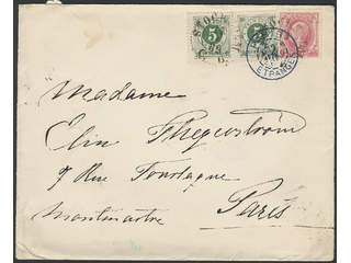 Sweden. Facit 43c, 45a cover , 2x5 + 10 öre on cover sent from STOCKHOLM 19.4.89 to …
