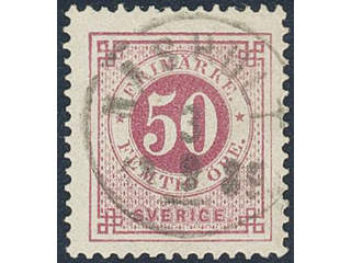 Sweden. Facit 48c used , 50 öre violet-carmine. EXCELLENT cancellation NÄSHULT 3.9.1889. …