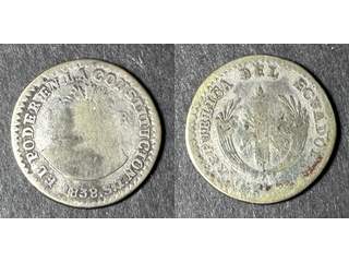 Ecuador 1 real 1838, VG-F