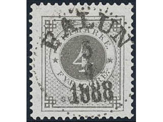 Sweden, Sverige, Sverige, Sverige. Facit 42b used, 4 öre grey. EXCELLENT cancellation …