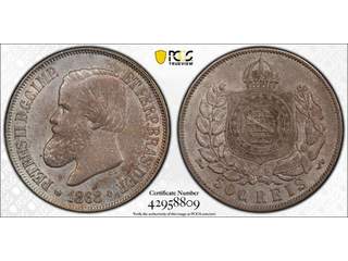 Brazil Pedro II (1831-1889) 500 reis 1868, XF-UNC, PCGS MS62