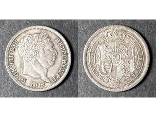 Storbritannien George III (1760-1820) 1 shilling 1816, AU/UNC