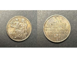 Schweiz 5 francs 1948, AU/UNC