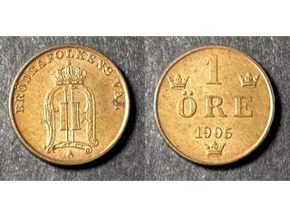 Sverige Oscar II (1872-1907) 1 öre 1905, 01/0