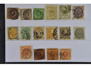 Denmark. Used 1851–1906. All different, e.g. F 2, 6, 8, 14-15, 44, 50, 68. Mostly good …