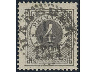 Sweden, Sverige, Sverige, Sverige. Facit 42d used, 4 öre grey-black. EXCELLENT …
