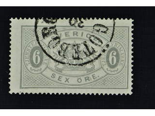 Sweden. Official Facit Tj4b used , 6 öre grey-light grey, perf 14. SEK 1700
