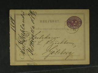 Sweden. Postal stationery, double postcard Facit bKd1CII , Response card 6 öre sent from …