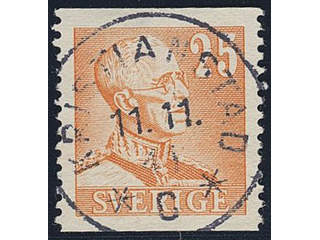 Sweden. Facit 277 used , 1940 Gustaf V large numerals 25 öre orange. EXCELLENT …