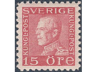 Sweden. Facit 176C ★★ , 15 öre red, type I, perf on four sides. Superb–EXCELLENT.