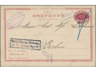 Sweden. Postal stationery, Single postcard, Facit bKe4, Postcard 10 öre sent from …