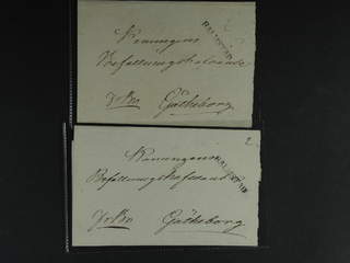 Sweden. N county. HALMSTAD, straight postmark. Two covers sent to Gothenburg. (2).