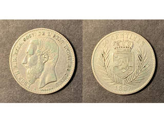 Belgiska Kongo Leopold II (1865-1908) 50 centimes 1887, VF