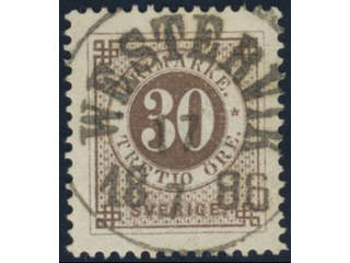 Sweden, Sverige, Sverige, Sverige. Facit 47a used, 30 öre olivish brown. EXCELLENT …