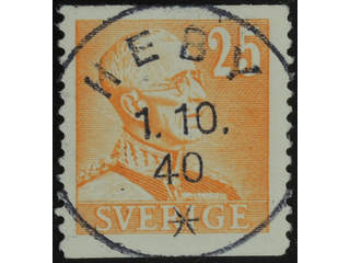 Sweden. Facit 277 used , 1940 Gustaf V large numerals 25 öre orange. EXCELLENT …