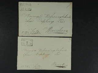 Sweden. R county. CARLSBORG 1841–1854, rectangular postmark. Type 1 on six covers sent …