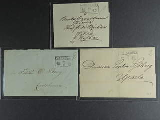 Sweden. K county. CARLSKRONA, rectangular postmark. Type 5 on three covers sent to …