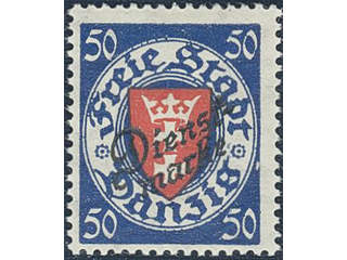 Germany Danzig. Official Michel 50 ★★ , 1924 Overprint Dienstmarke 50 pf …