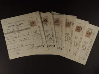 Sweden. Facit 47 cover , 30 öre on eleven money orders sent from KRISTINEHAMN, KOLSVA …