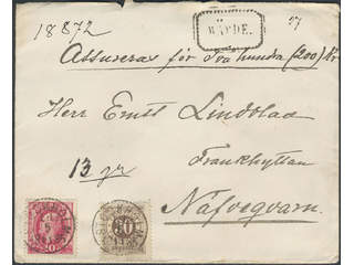 Sweden. Facit 45, 47 on cover, 10+30 öre on beautiful insured cover sent from STOCKHOLM …