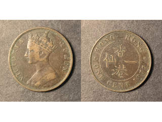 Hongkong Queen Victoria (1841-1901) 1 cent 1877, VG-F