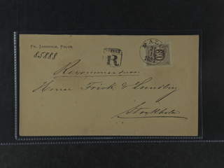 Sweden. Facit 47 cover , 30 öre on beautiful registered cover sent from FAKUN 24.1.1891 …