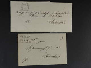 Sweden. Förfilateli 1840´s. Normal cancellation 7, from Jönköping, Malmö, Mariestad and …