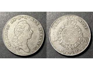 Sverige Gustav III (1771-1792) 1 riksdaler 1780, 1+/01