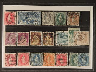 Switzerland. Used 1899–1915. All different, e.g. Mi 70D, 73, 77, 92, 94, 100, 101, 108, …