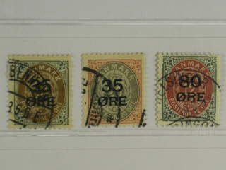Denmark. Facit 47–49 used , 1904 New value surcharge SET (3). SEK 2100