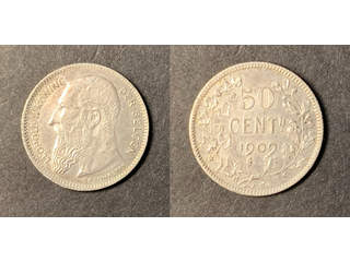 Belgien Leopold II (1865-1909) 50 cent 1909, AU