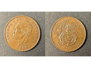 Kambodja  Norodom I (1860-1904) 10 centimes 1860, AU